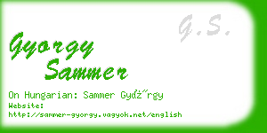 gyorgy sammer business card